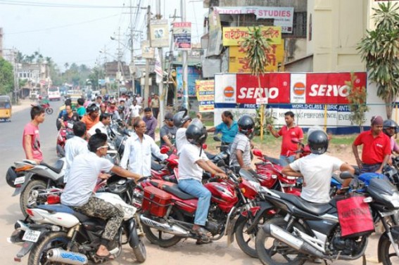 28 tankers arrives state to meet petrol crisis on Tuesday, confirmed Deputy Director of Food S.L. Das